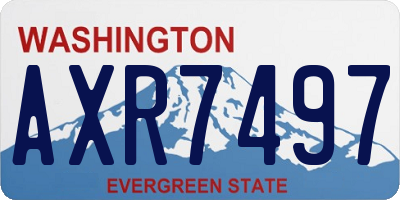 WA license plate AXR7497