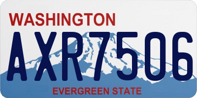 WA license plate AXR7506