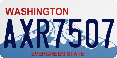 WA license plate AXR7507