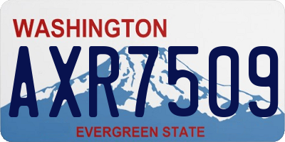 WA license plate AXR7509
