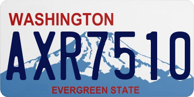 WA license plate AXR7510