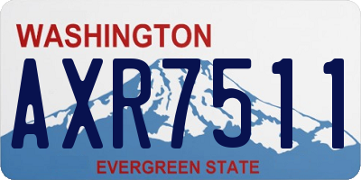 WA license plate AXR7511