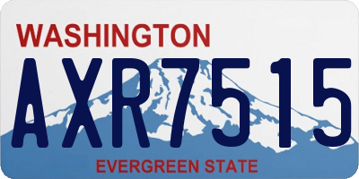 WA license plate AXR7515