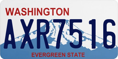 WA license plate AXR7516