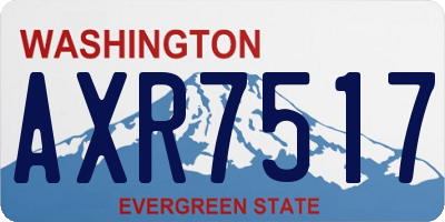 WA license plate AXR7517