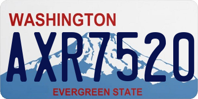 WA license plate AXR7520