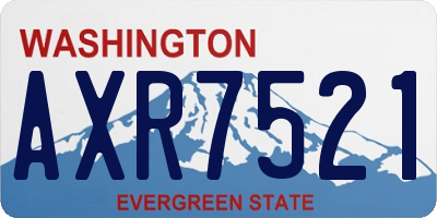 WA license plate AXR7521