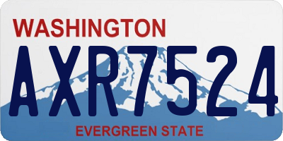 WA license plate AXR7524