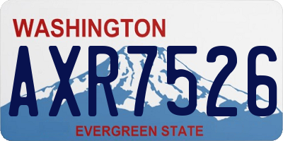 WA license plate AXR7526