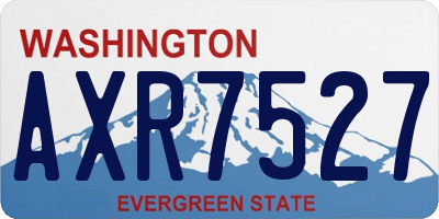 WA license plate AXR7527