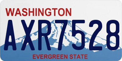 WA license plate AXR7528