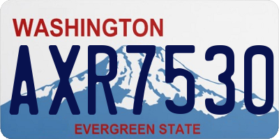 WA license plate AXR7530