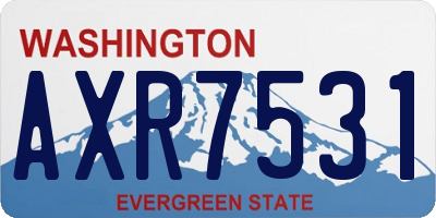 WA license plate AXR7531