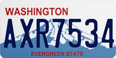 WA license plate AXR7534