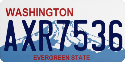 WA license plate AXR7536