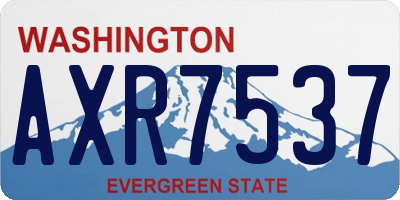 WA license plate AXR7537
