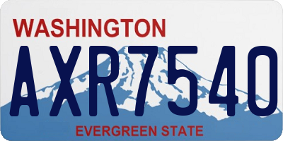 WA license plate AXR7540