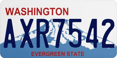 WA license plate AXR7542
