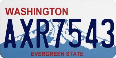WA license plate AXR7543
