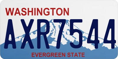 WA license plate AXR7544