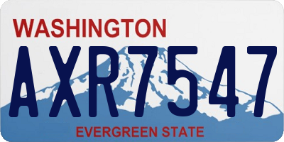 WA license plate AXR7547
