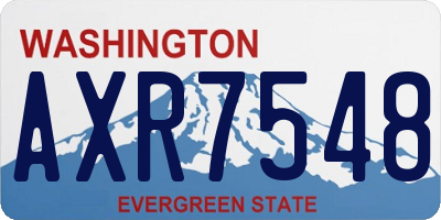 WA license plate AXR7548