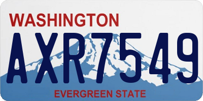 WA license plate AXR7549
