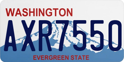 WA license plate AXR7550