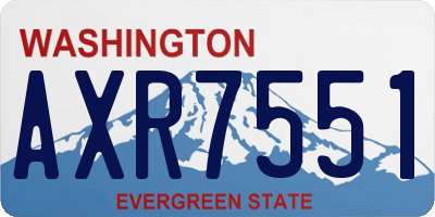 WA license plate AXR7551