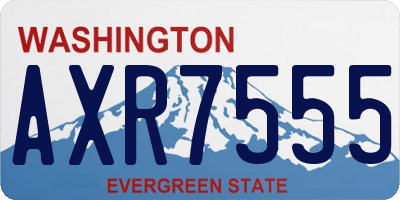 WA license plate AXR7555