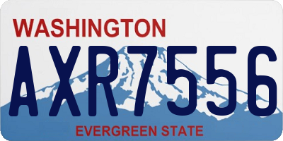 WA license plate AXR7556