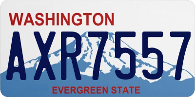 WA license plate AXR7557