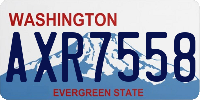 WA license plate AXR7558