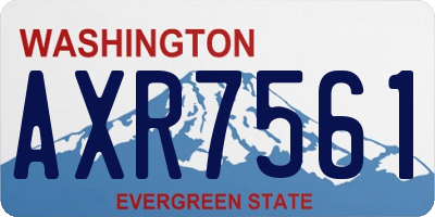 WA license plate AXR7561