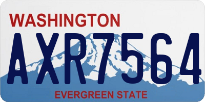 WA license plate AXR7564