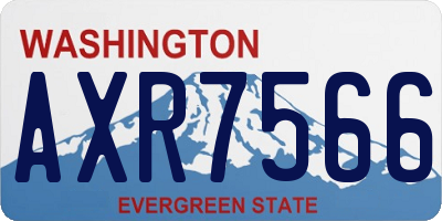 WA license plate AXR7566