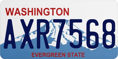 WA license plate AXR7568
