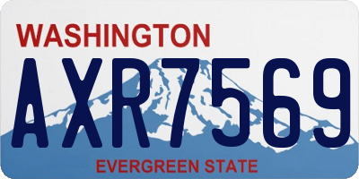 WA license plate AXR7569