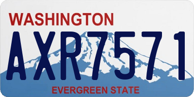 WA license plate AXR7571