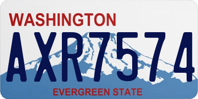 WA license plate AXR7574