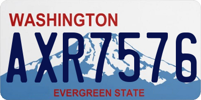 WA license plate AXR7576