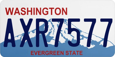 WA license plate AXR7577
