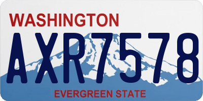WA license plate AXR7578