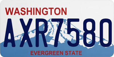 WA license plate AXR7580