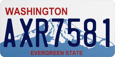 WA license plate AXR7581