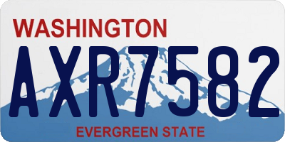 WA license plate AXR7582