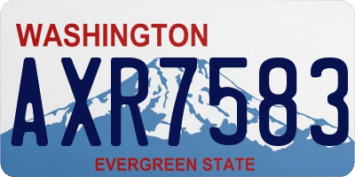 WA license plate AXR7583