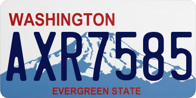 WA license plate AXR7585
