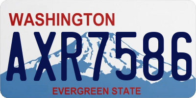 WA license plate AXR7586