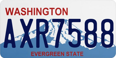 WA license plate AXR7588